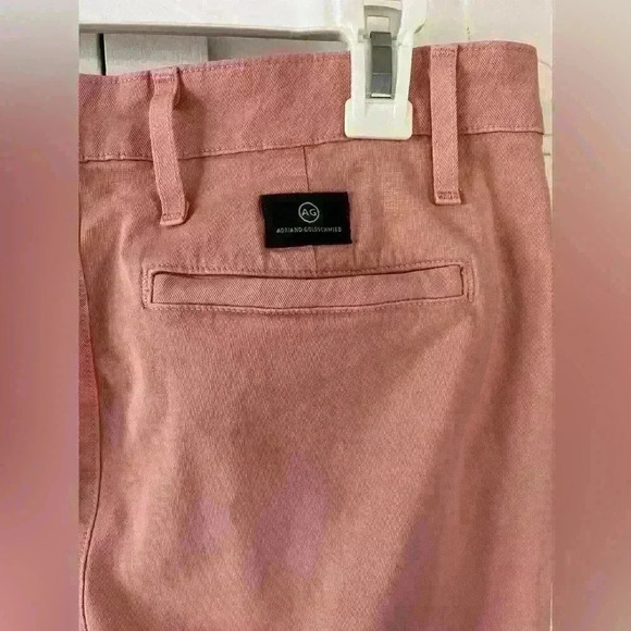 AG Adriano Goldschmied Slim Khaki Preppy Chino Jeans Women’s 30R Pink Salmon - Picture 3 of 9